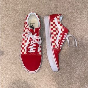 Red checkered vans